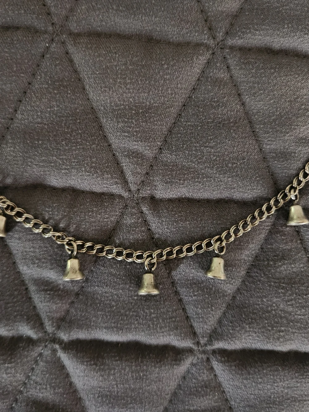 Vintage Sterling Silver Bell Charm Bracelet